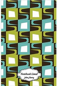 Retro Pattern Notebook: Blank Lined Page Softcover Journal: 1