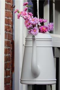 White Watering Can Flower Pot Journal