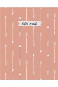 Bullet Journal: Pink Boho Arrows Journal / 8 X 10 / 110 Dotted Pages / Perfect Designed for Bullet Jouraling