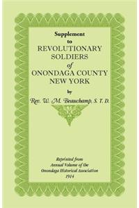 Supplement to Revolutionary Soldiers of Onondaga County, New York