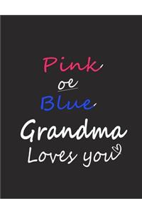 Pink or Blue Grandma Loves You Notebook