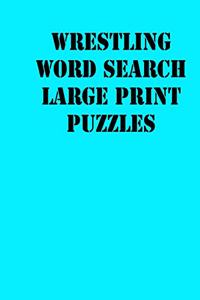 Wrestling Word Search Large print puzzles