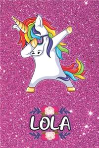 Lola - Dabbing Unicorn Notebook