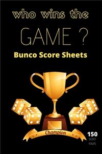 Bunco score sheets