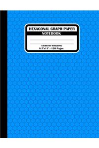 Hexagonal Graph Paper Notebook. Chemistry Workbook