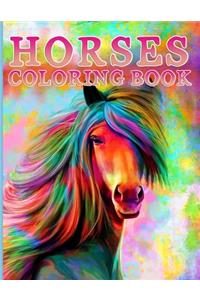 Horses Coloring Book