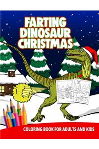 Farting Dinosaur Chirstmas Coloring Book For Adults And Kids