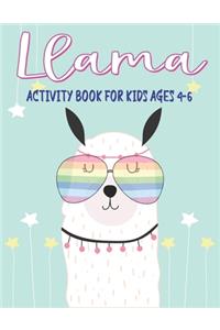 Llama Activity Book for Kids Ages 4-6
