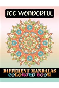 100 Wonderful Different Mandalas Coloring Book
