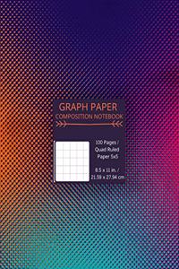 Quad Ruled 5x5 Graph Paper Composition Notebook