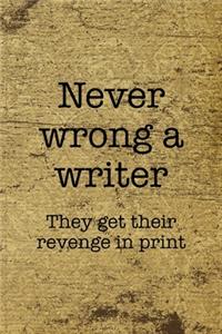 Never Wrong A Writer They Get Their Revenge In Print