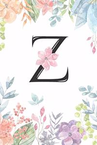 Monogrammed Floral Z Journal by Crazy Beautiful Designs