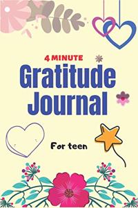 4 Minute Gratitude Journal for Teen