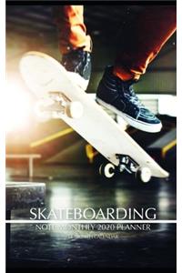 Skateboarding Note Monthly 2020 Planner 12 Month Calendar