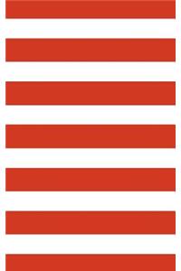 Stripes - Red 101 - Lined Notebook With Margins 5x8