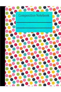 Polka Dot Composition Notebook - Blank Unlined