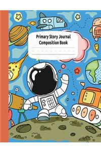 Astronauts and Rocket Ships Primary Story Journal Composition Book