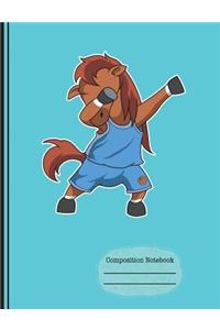 Dabbing Horse Basketball Player Composition Notebook