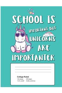 School Is Important But Unicorns Are Importanter