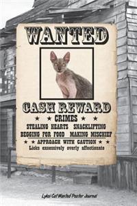 Wanted Cat Lykoi Notebook