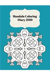 Mandala Coloring Diary 2019