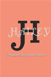 Hailey Personalized Lined Journal Notebook