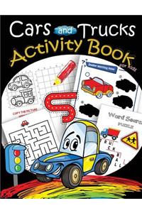 Cars and Trucks Activity Book for kids