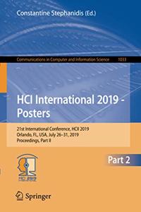 HCI International 2019 - Posters