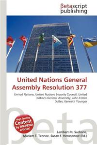 United Nations General Assembly Resolution 377