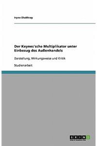 Der Keynes'sche Multiplikator unter Einbezug des Außenhandels