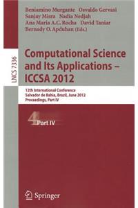 Computational Science and Its Applications -- Iccsa 2012