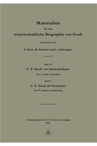Materialien Für Eine Wissenschaftliche Biographie Von Gauß