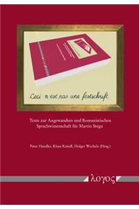 Ceci n'Est Pas Une Festschrift