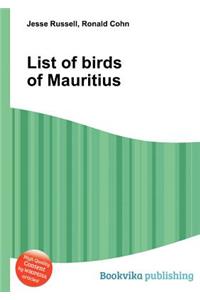 List of Birds of Mauritius