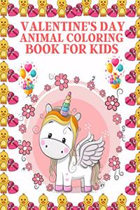 Valentine's Day Animal Coloring Book For Kids