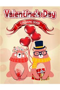 Valentines day coloring book for kids