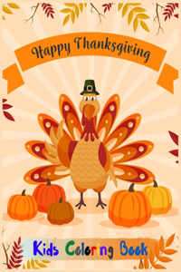 Happy Thanksgiving Kids Coloring Book