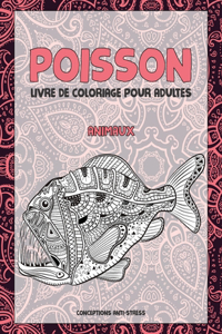 Livre de coloriage pour adultes - Conceptions anti-stress - Animaux - Poisson