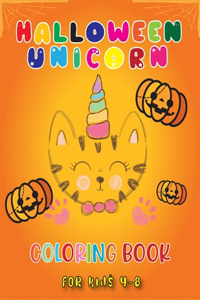 Halloween Unicorn Coloring Book for Kids Ages 4-8