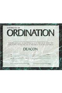 Certificate of Ordination for Deacon 6pk