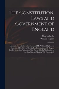 Constitution, Laws and Government of England