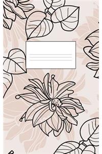 Leaves and Flowers 5 X 8 100 Pages Dot Grid Journal Notebook