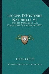 Lecons D'Histoire Naturelle V1