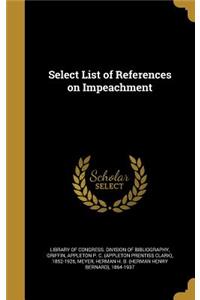 Select List of References on Impeachment