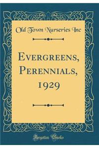 Evergreens, Perennials, 1929 (Classic Reprint)
