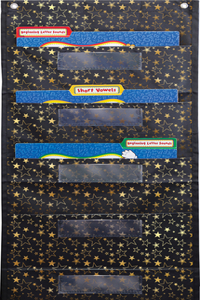 File Folder Storage: Gold Stars Pocket Chart