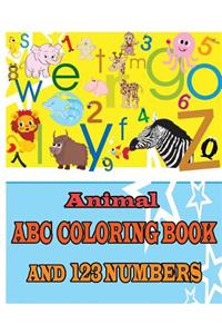 Animal ABC Coloring Book AND 123 Numbers