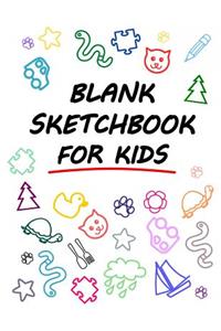 Blank Sketchbook For Kids 8.5 x 11 in