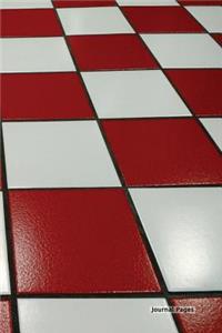 Journal Pages - Red Checker (Decorative Notebook)