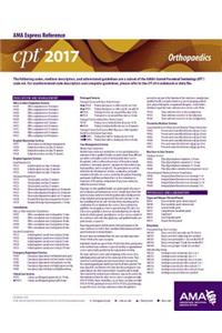 CPT 2017 Express Reference Coding Card Orthopaedics